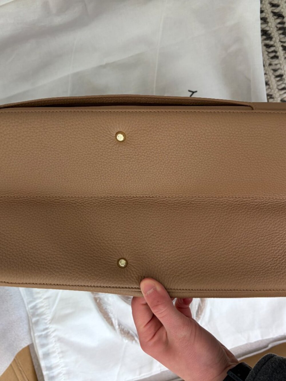 Leatherology Harwood Weekender in Camel Leather Grain Unisex NIB MSRP $435 - Picture 6 of 10